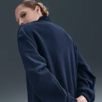 Nike Sportswear Phoenix Plush жіноча Cozy Fleece оверсайз Mock-Neck Top блакитний