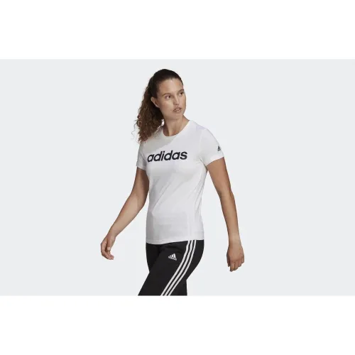 Футболка adidas Sportswear Loungwear Essentials Slim Logo GL0768 - Белая
