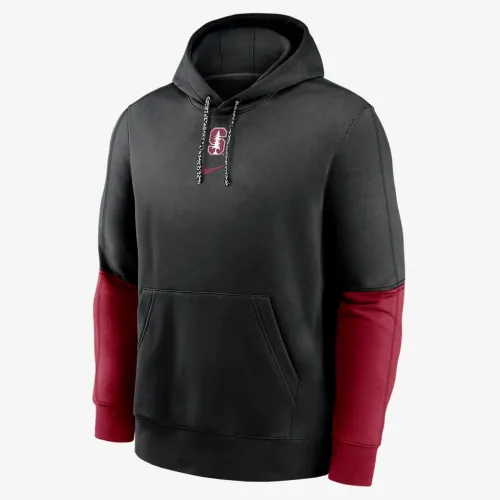 Stanford Cardinal Sideline Team Issue Club чоловічі Nike College Pullover Толстовка з капюшоном колір чорний