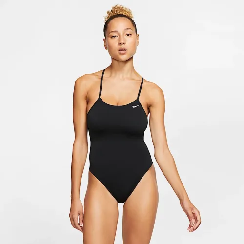 Nike Swim женская Lace-Up Tie-Back One-Piece Swimsuit цвет черный