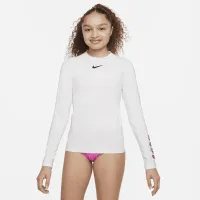 Nike Swim Charms Big дитячі (Girls') Long-Sleeve Hydroguard колір білий
