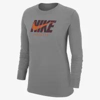 Nike женская Lacrosse Long-Sleeve футболка цвет серый