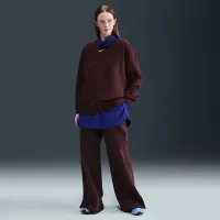 Nike Sportswear Phoenix Fleece женская С высокой Талией Wide-Leg Pants цвет красный