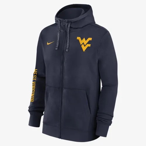 West Virginia Mountaineers Sideline Team Issue чоловічі Nike College Full-Zip Толстовка з капюшоном блакитний