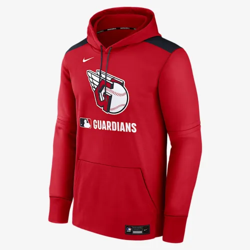 Cleveland Guardians Authentic Collection мужские Nike Therma MLB Pullover Толстовка с капюшоном цвет красный
