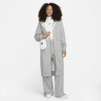 Nike Sportswear Phoenix Fleece женская оверсайз Long Full-Zip Толстовка с капюшоном цвет серый