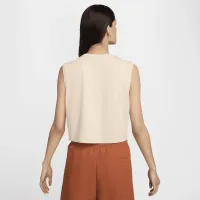Nike Sportswear Club жіноча Sleeveless Cropped Top колір коричневий
