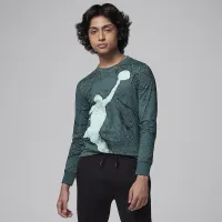 Nike Jordan Big детские Jumpman Cement Long Sleeve футболка цвет зеленый