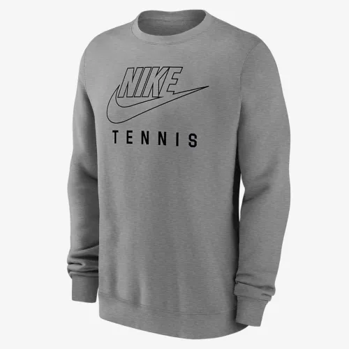 Nike Swoosh Club Fleece чоловічі Tennis Pullover Crew-Neck світшот колір сірий