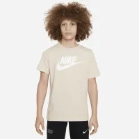 Nike Sportswear Big детские хлопковыефутболка цвет коричневый