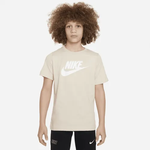 Nike Sportswear Big дитячі бавовняніфутболка колір коричневий