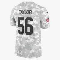 Lawrence Taylor New York Giants Salute to Service мужские Nike Dri-FIT NFL Limited Jersey цвет белый