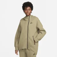 Nike Sportswear Tech Fleece жіноча оверсайз Full-Zip Толстовка з капюшоном Cape колір коричневий