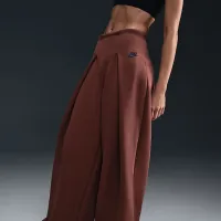 Nike Sportswear Tech Fleece жіноча З високою талією Pleated Pants колір коричневий