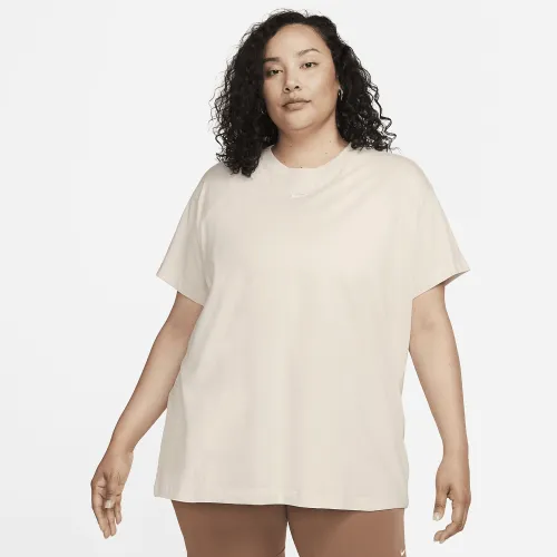 Nike Sportswear Essential жіноча футболка (великі розміри) колір коричневий