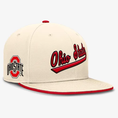 Ohio State Buckeyes Primetime True мужские Nike Dri-FIT College Fitted Hat цвет коричневый