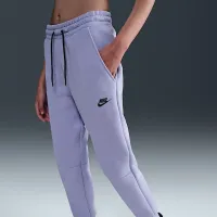 Nike Sportswear Tech Fleece женская Mid-Rise Joggers цвет фиолетовый