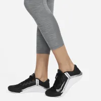 Nike Pro женская Mid-Rise Crop Mesh Panel лосины цвет серый