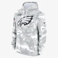 Philadelphia Eagles Salute to Service Primary Edge Club мужские Nike NFL Pullover Толстовка с капюшоном цвет белый