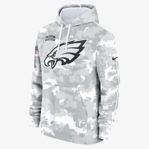 Philadelphia Eagles Salute to Service Primary Edge Club чоловічі Nike NFL Pullover Толстовка з капюшоном колір білий