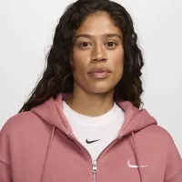 Nike Sportswear Phoenix Fleece женская оверсайз Full-Zip Толстовка с капюшоном Pink