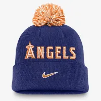 Los Angeles Angels Peak чоловічі Nike MLB Cuffed Pom Beanie блакитний