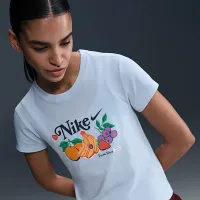 Nike Sportswear Chill Knit женская Slim Cropped футболка синий