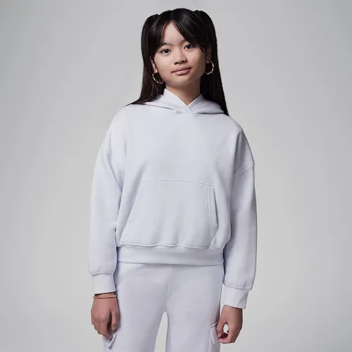 Nike Jordan Brooklyn Essentials Big дитячі Pullover Толстовка з капюшоном колір сірий