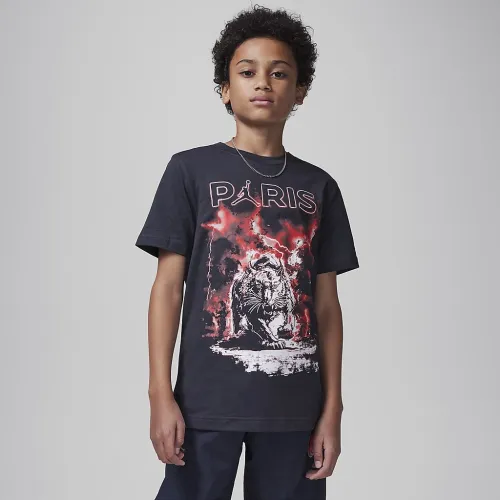 Nike Jordan Big детские Lightning Paris Saint-Germain футболка цвет черный