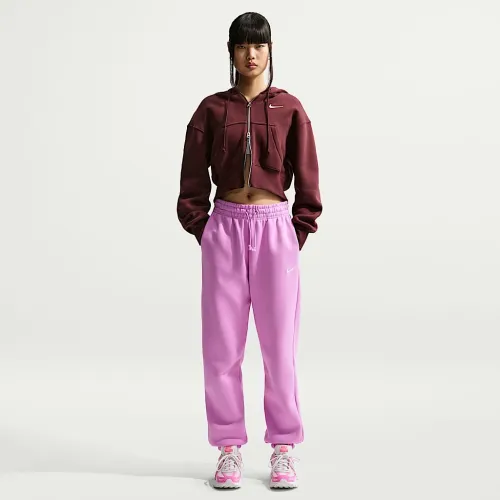 Nike Sportswear Phoenix Fleece женская С высокой Талией оверсайз Sweatpants цвет фиолетовый