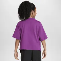 Nike Sportswear Big дитячі (Girls') Short-Sleeve Top колір фіолетовий