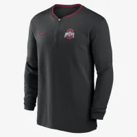 Ohio State Buckeyes Sideline Coach чоловічі Nike Dri-FIT College 1/2-Zip Long-Sleeve Top колір чорний