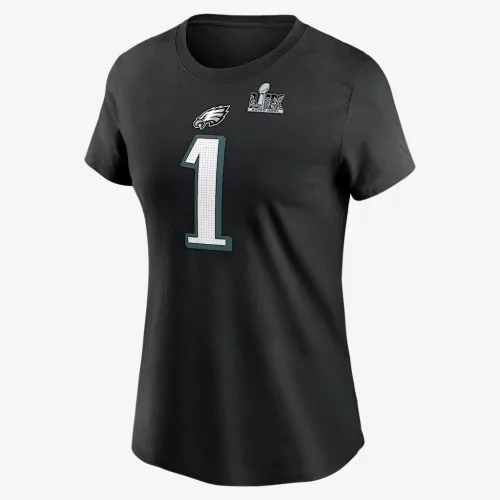 Jalen Hurts Philadelphia Eagles Super Bowl LIX жіноча Nike NFL футболка колір чорний