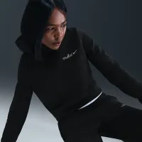 Nike Sportswear Phoenix Fleece женская Shrunken Толстовка с капюшоном цвет черный
