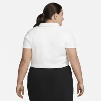 Nike Sportswear Essential женская Short-Sleeve Polo Top (большие размеры) цвет белый