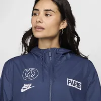 Paris Saint-Germain Essential Repel женская Nike Soccer Woven Hooded Куртка синий