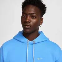 Nike Solo Swoosh мужские Fleece Pullover Толстовка с капюшоном синий