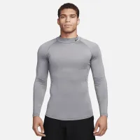 Nike Pro чоловічі Dri-FIT Fitness Mock-Neck Long-Sleeve Top колір сірий