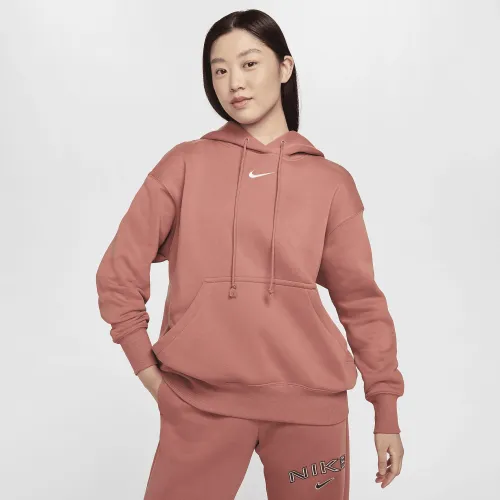 Nike Sportswear Phoenix Fleece женская оверсайз Pullover Толстовка с капюшоном Pink