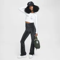 Nike Sportswear Big дитячі (Girls') З високою талією Flaколір червоний Ribbed лосіни колір чорний