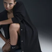 Nike Sportswear Phoenix Fleece женская оверсайз Long Cardigan цвет черный