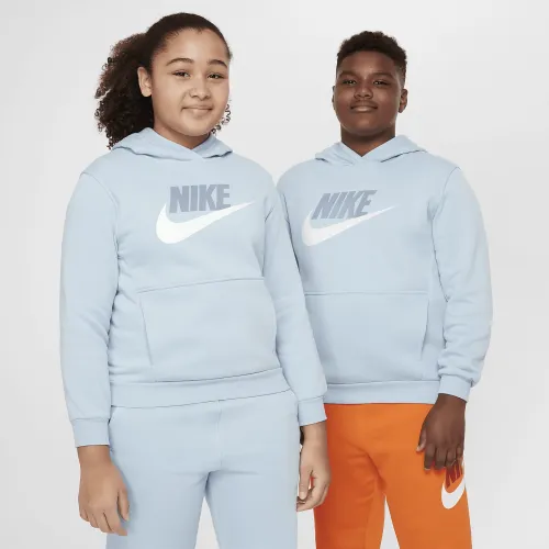 Nike Sportswear Club Fleece Big дитячі Толстовка з капюшоном (Extended Size) блакитний