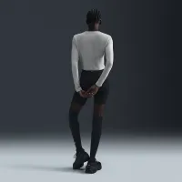 Nike Sportswear Chill Knit женская Slim Long-Sleeve Cropped Top цвет серый
