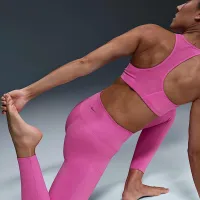 Nike One женская С высокой Талией 7/8 лосины с карманамиPink