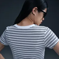 Nike Sportswear Chill Knit жіноча Slim Striped футболка колір білий