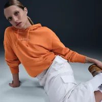 Club Америка Phoenix Fleece Special Edition женская Nike Soccer оверсайз Pullover Толстовка с капюшоном Orange