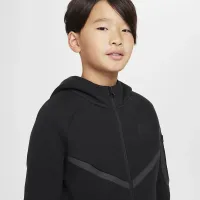 Nike Sportswear Tech Fleece Big дитячі Full-Zip Толстовка з капюшоном колір чорний