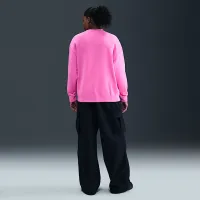 Nike Club Fleece женская Loose Crew Pink
