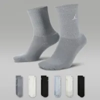 Nike Jordan Everyday Essentials Big дитячі Crew шкарпетки (6 пар) колір чорний