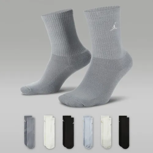 Nike Jordan Everyday Essentials Big дитячі Crew шкарпетки (6 пар) колір чорний